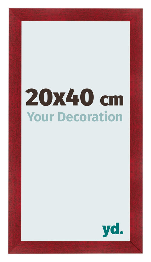 Photo Frame 20x40cm Wine Red Swept MDF Pisa Front Size | Yourdecoration.com