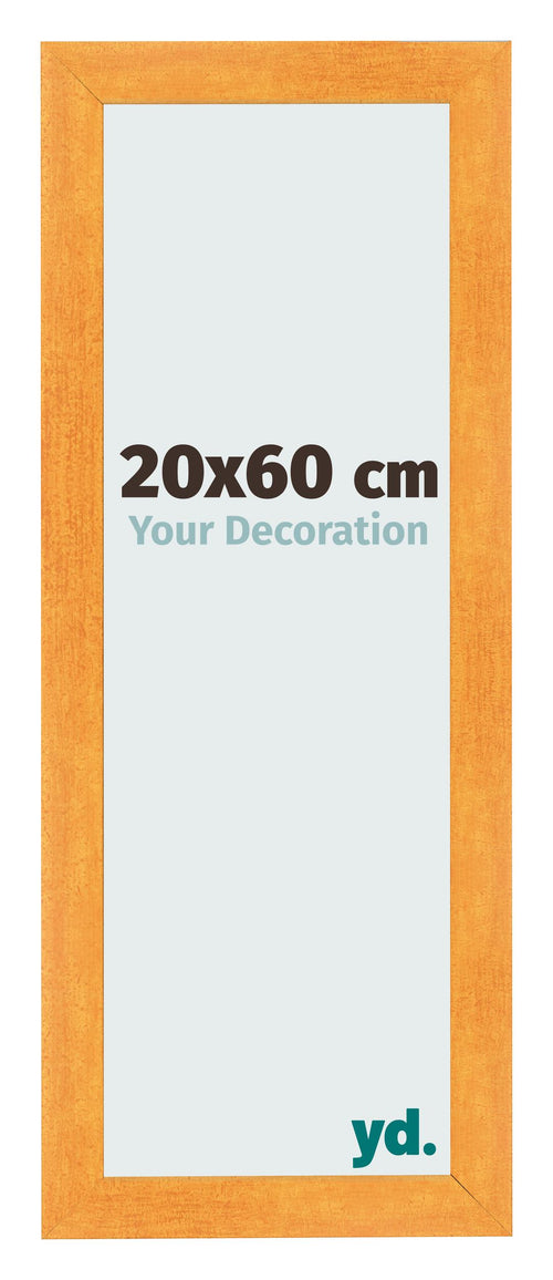Photo Frame 20x60cm Orange MDF Pisa Front Size | Yourdecoration.com