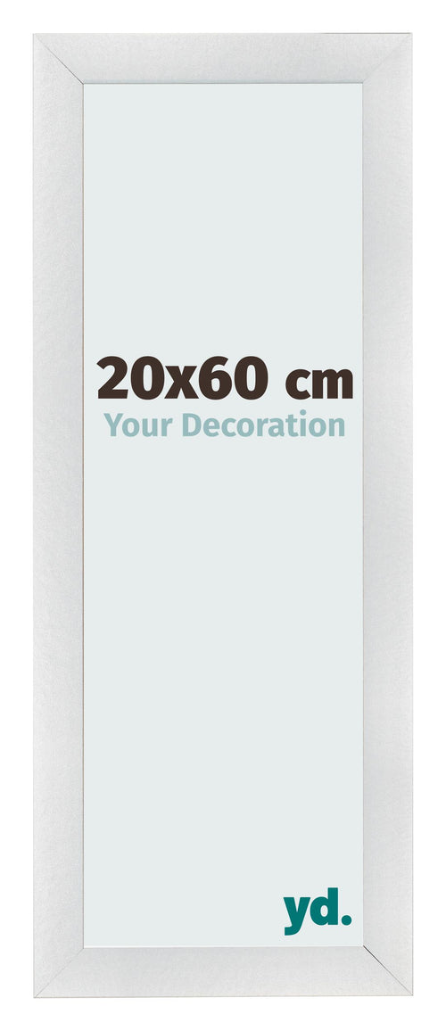 Photo Frame 20x60cm Silver Black Swept MDF Pisa Front Size | Yourdecoration.com