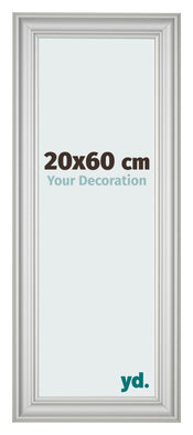 Photo Frame 20x60cm Silver Matte MDF Lazio Front Size | Yourdecoration.com