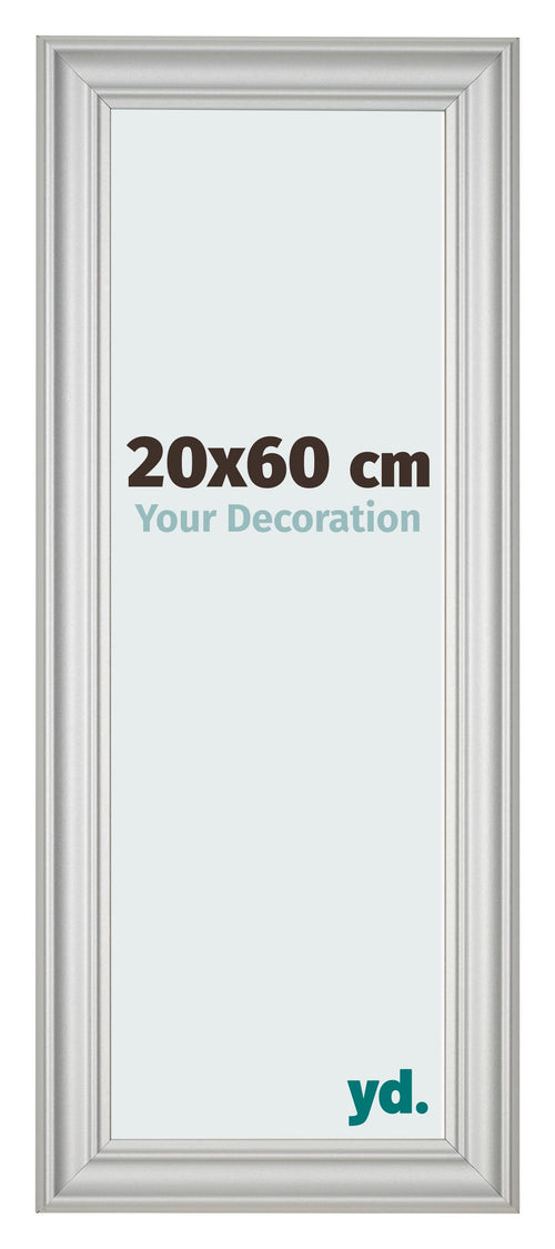 Photo Frame 20x60cm Silver Matte MDF Lazio Front Size | Yourdecoration.com