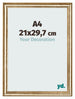 Photo Frame 21x29 7cm A4 Gold Antique MDF Lazio Front Size | Yourdecoration.com