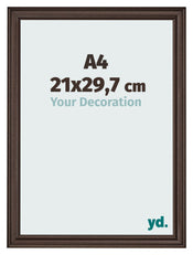 Photo Frame 21x29 7cm A4 Oak Dark MDF Lazio Front Size | Yourdecoration.com