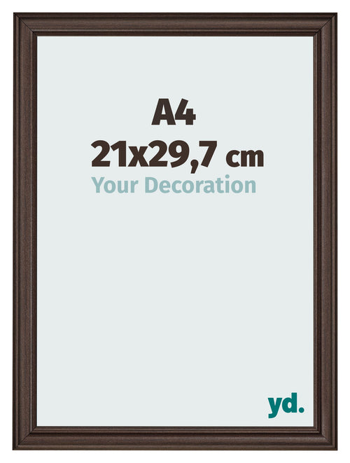 Photo Frame 21x29 7cm A4 Oak Dark MDF Lazio Front Size | Yourdecoration.com