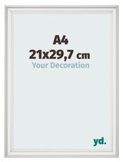 Photo Frame 21x29 7cm A4 White Swept MDF Lazio Front Size | Yourdecoration.com