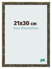 Photo Frame 21x30cm Blue Gold Melange MDF Pisa Front Size | Yourdecoration.com