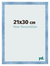 Photo Frame 21x30cm Clear Blue Swept MDF Pisa Front Size | Yourdecoration.com