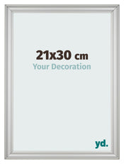 Photo Frame 21x30cm Silver Matte MDF Lazio Front Size | Yourdecoration.com