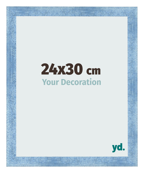 Photo Frame 24x30cm Clear Blue Swept MDF Pisa Front Size | Yourdecoration.com