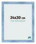 Photo Frame 24x30cm Clear Blue Swept MDF Pisa Front Size | Yourdecoration.com