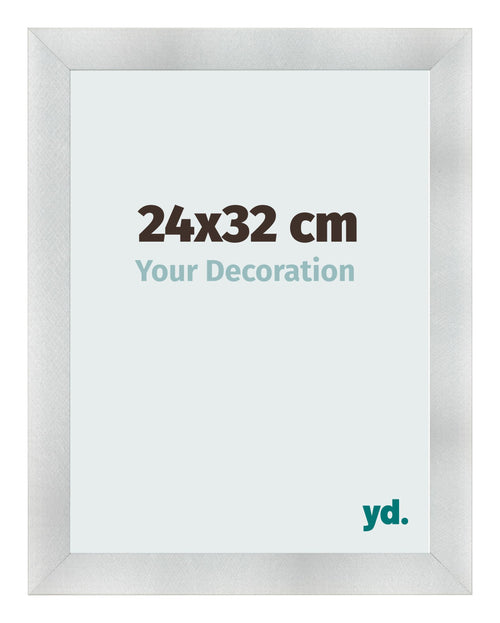 Photo Frame 24x32cm Aluminum Brushed MDF Pisa Front Size | Yourdecoration.com