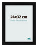 Photo Frame 24x32cm Black Silver Polished MDF Pisa Front Size | Yourdecoration.com