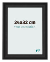 Photo Frame 24x32cm Black Woodgrain MDF Lazio Front Size | Yourdecoration.com