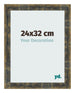 Photo Frame 24x32cm Blue Gold Melange MDF Pisa Front Size | Yourdecoration.com