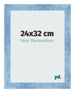 Photo Frame 24x32cm Clear Blue Swept MDF Pisa Front Size | Yourdecoration.com
