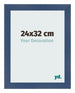 Photo Frame 24x32cm Dark Blue Swept MDF Pisa Front Size | Yourdecoration.com
