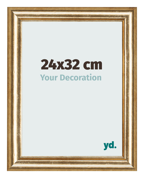 Photo Frame 24x32cm Gold Antique MDF Lazio Front Size | Yourdecoration.com