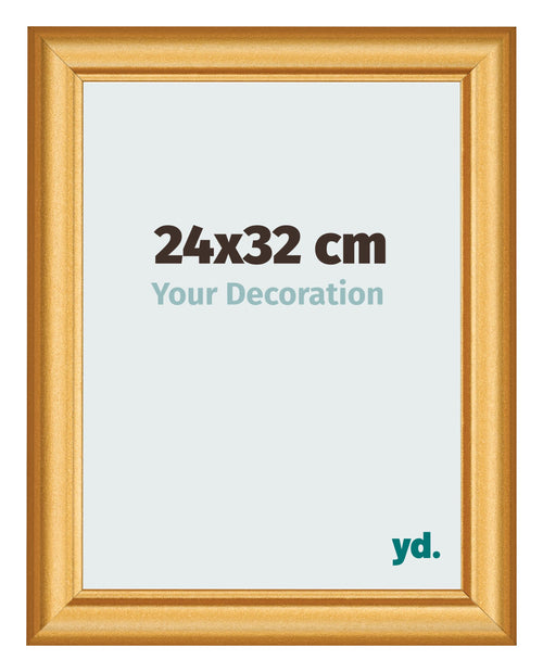Photo Frame 24x32cm Gold Matte MDF Lazio Front Size | Yourdecoration.com
