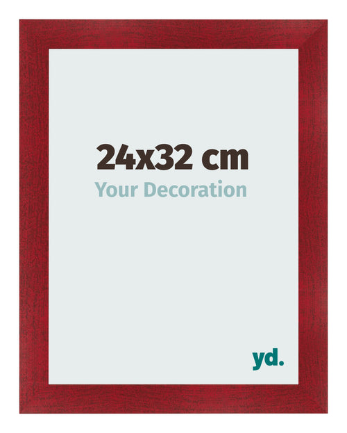 Photo Frame 24x32cm Wine Red Swept MDF Pisa Front Size | Yourdecoration.com