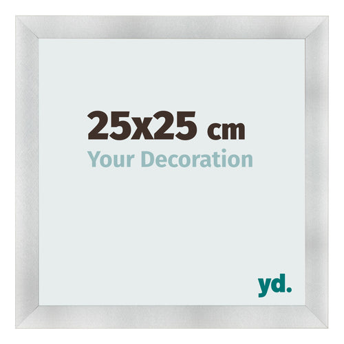 Photo Frame 25x25cm Aluminum Brushed MDF Pisa Front Size | Yourdecoration.com