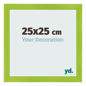 Photo Frame 25x25cm Green MDF Pisa Front Size | Yourdecoration.com