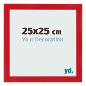 Photo Frame 25x25cm Red MDF Pisa Front Size | Yourdecoration.com