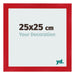 Photo Frame 25x25cm Red MDF Pisa Front Size | Yourdecoration.com