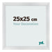 Photo Frame 25x25cm Silver Black Swept MDF Pisa Front Size | Yourdecoration.com