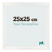 Photo Frame 25x25cm White Vintage MDF Pisa Front Size | Yourdecoration.com