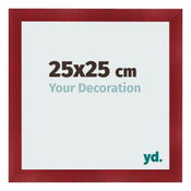 Photo Frame 25x25cm Wine Red Swept MDF Pisa Front Size | Yourdecoration.com