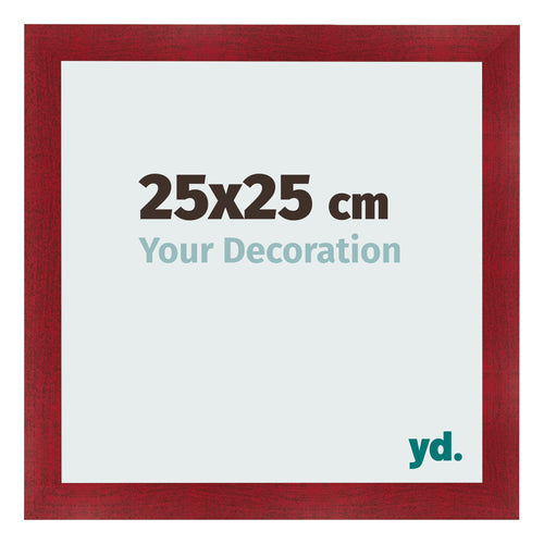 Photo Frame 25x25cm Wine Red Swept MDF Pisa Front Size | Yourdecoration.com