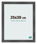 Photo Frame 25x30cm Black Silver Polished MDF Pisa Front Size | Yourdecoration.com