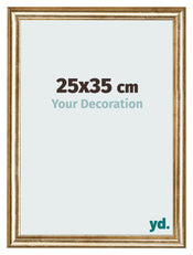 Photo Frame 25x35cm Gold Antique MDF Lazio Front Size | Yourdecoration.com
