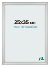 Photo Frame 25x35cm Silver Matte MDF Lazio Front Size | Yourdecoration.com