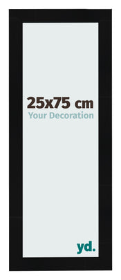 Photo Frame 25x75cm Black Silver Polished MDF Pisa Front Size | Yourdecoration.com
