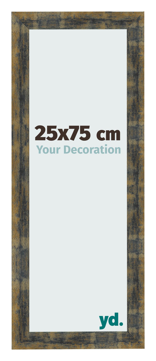 Photo Frame 25x75cm Blue Gold Melange MDF Pisa Front Size | Yourdecoration.com