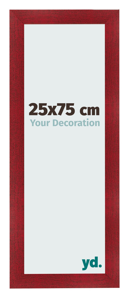 Photo Frame 25x75cm Wine Red Swept MDF Pisa Front Size | Yourdecoration.com