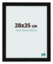 Photo Frame 28x35cm Black Silver Polished MDF Pisa Front Size | Yourdecoration.com