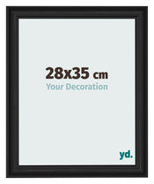 Photo Frame 28x35cm Black Woodgrain MDF Lazio Front Size | Yourdecoration.com
