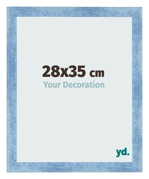 Photo Frame 28x35cm Clear Blue Swept MDF Pisa Front Size | Yourdecoration.com