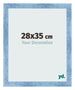Photo Frame 28x35cm Clear Blue Swept MDF Pisa Front Size | Yourdecoration.com