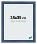 Photo Frame 28x35cm Dark Blue Swept MDF Pisa Front Size | Yourdecoration.com