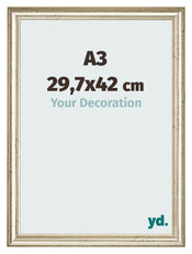 Photo Frame 29 7x42cm A3 Metallic Gloss MDF Lazio Front Size | Yourdecoration.com