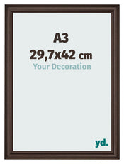 Photo Frame 29 7x42cm A3 Oak Dark MDF Lazio Front Size | Yourdecoration.com