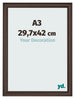 Photo Frame 29 7x42cm A3 Oak Dark MDF Lazio Front Size | Yourdecoration.com