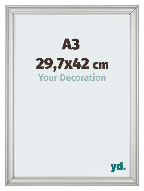 Photo Frame 29 7x42cm A3 Silver Matte MDF Lazio Front Size | Yourdecoration.com
