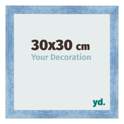 Photo Frame 30x30cm Clear Blue Swept MDF Pisa Front Size | Yourdecoration.com