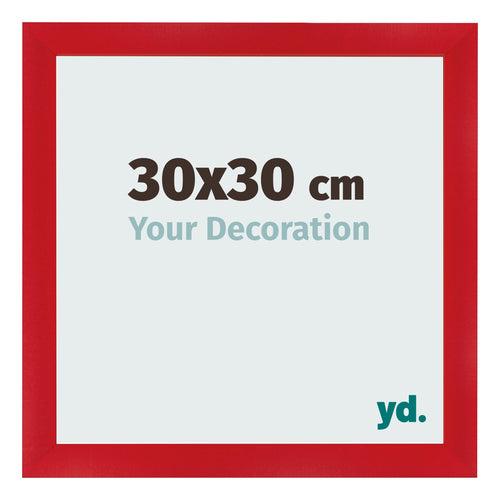 Photo Frame 30x30cm Red MDF Pisa Front Size | Yourdecoration.com