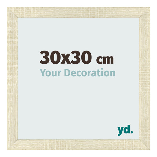 Photo Frame 30x30cm Sonoma Oak MDF Pisa Front Size | Yourdecoration.com