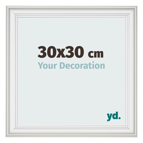 Photo Frame 30x30cm White Swept MDF Lazio Front Size | Yourdecoration.com